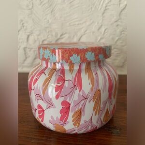 New! Capri Blue Pineapple Flower Pattern Play Signature Jar, 19 oz